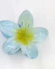 Blue Hawaiian Flower Hair Clips