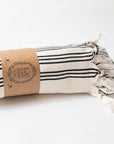 Turkish Beach Towel - Black Stripe