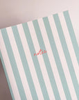 Mint Striped Notebook with Contrast Color