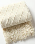 Beige Throw Blanket