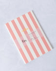 Pink Striped Notebook with Contrast Color
