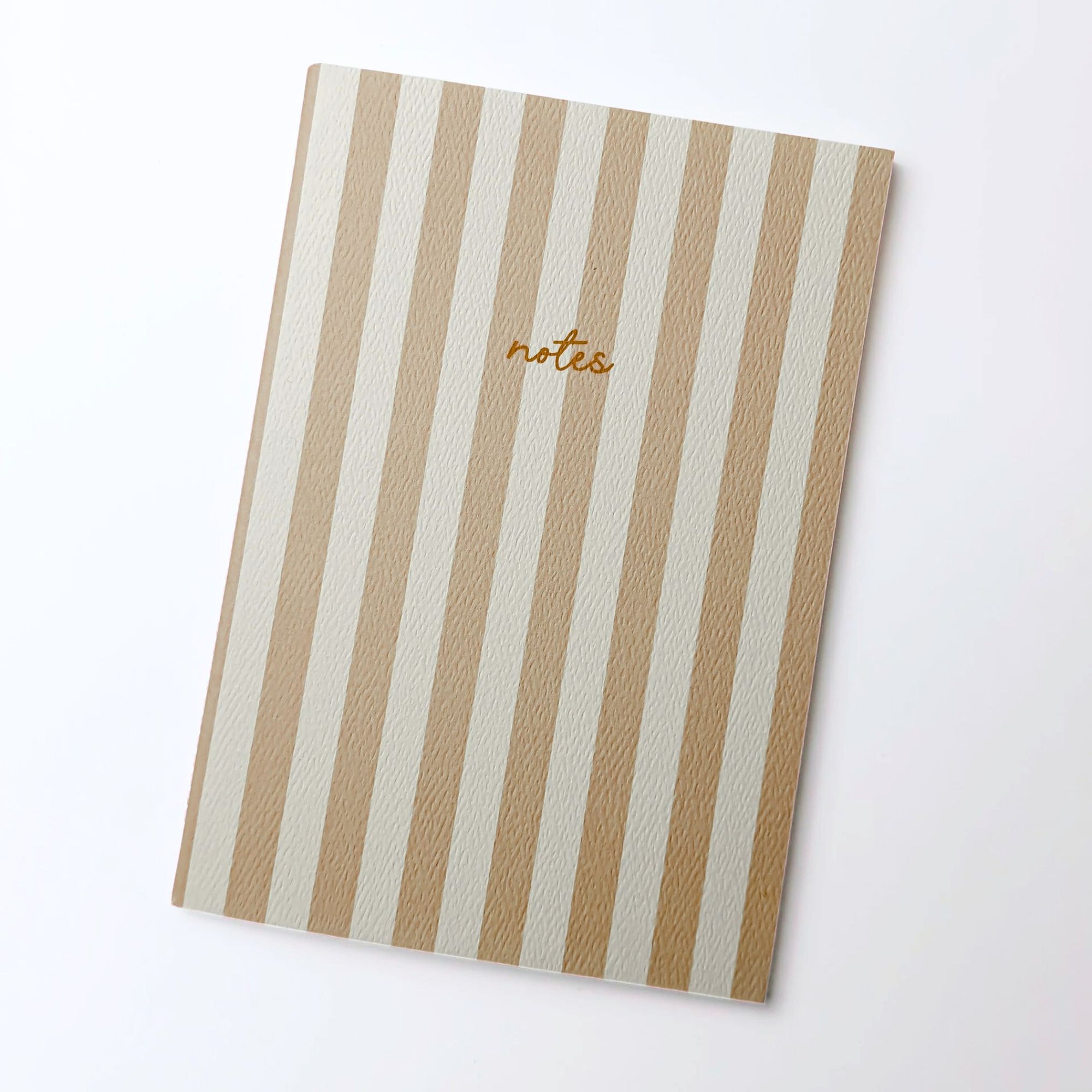Brown Striped Notebook with Contrast Color
