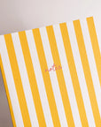 Yellow Striped Notebook with Contrast Color