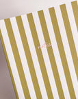 Olive Striped Notebook with Contrast Color