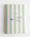 Mint Striped Notebook with Contrast Color