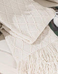 Beige Throw Blanket