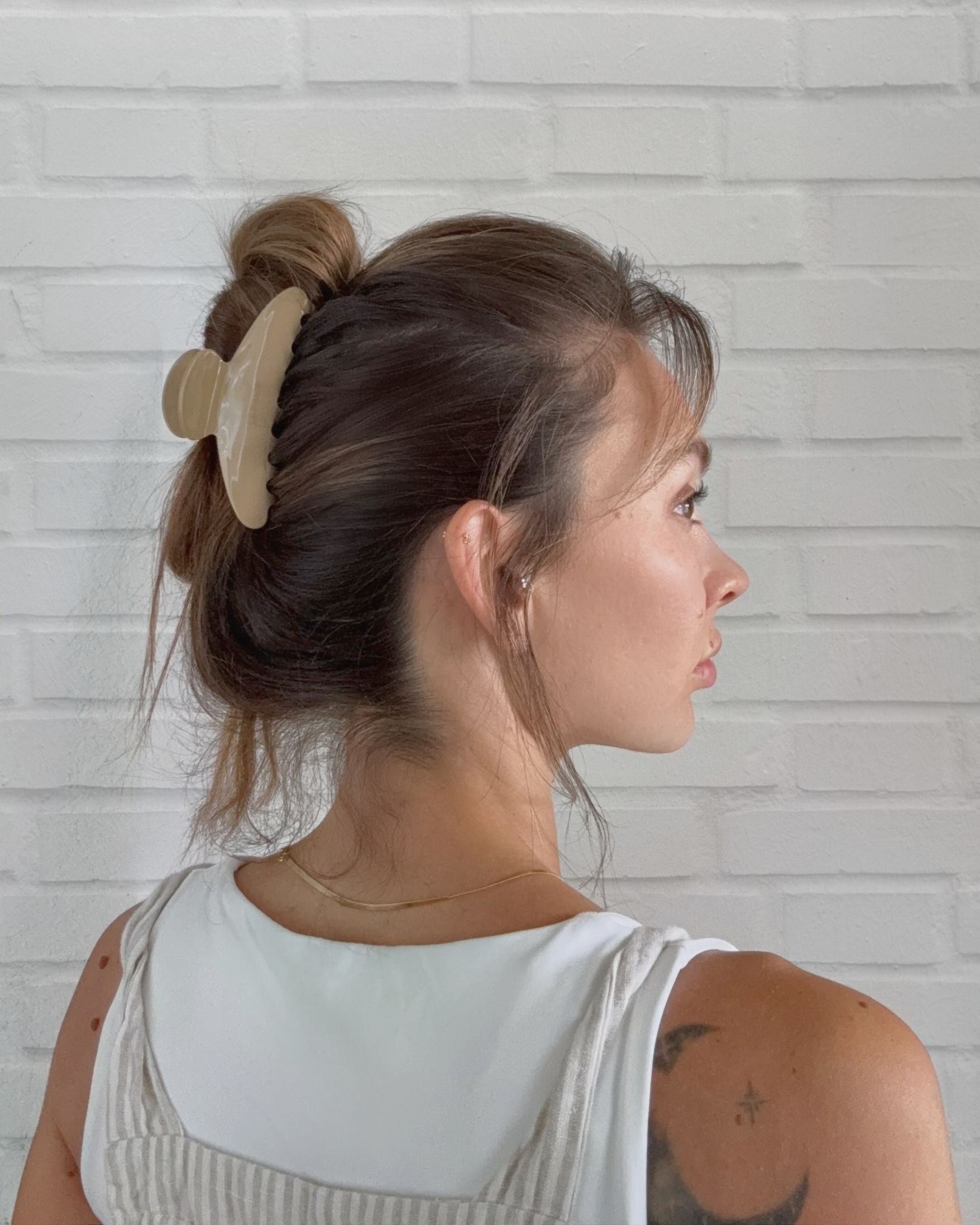 Beige Claw Clip