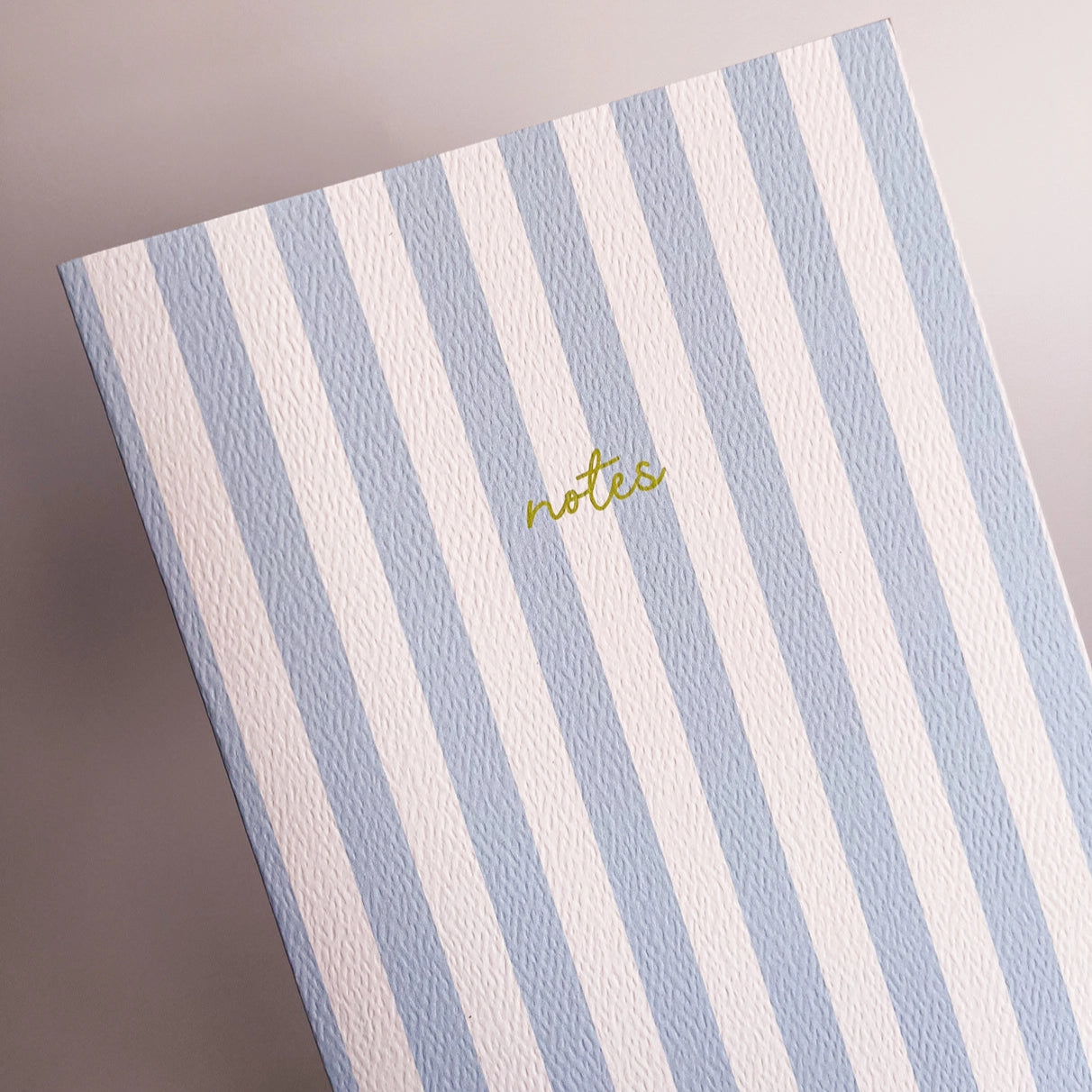 Baby Blue Striped Notebook with Contrast Color
