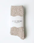 Beige Lux Cozy Woman Socks