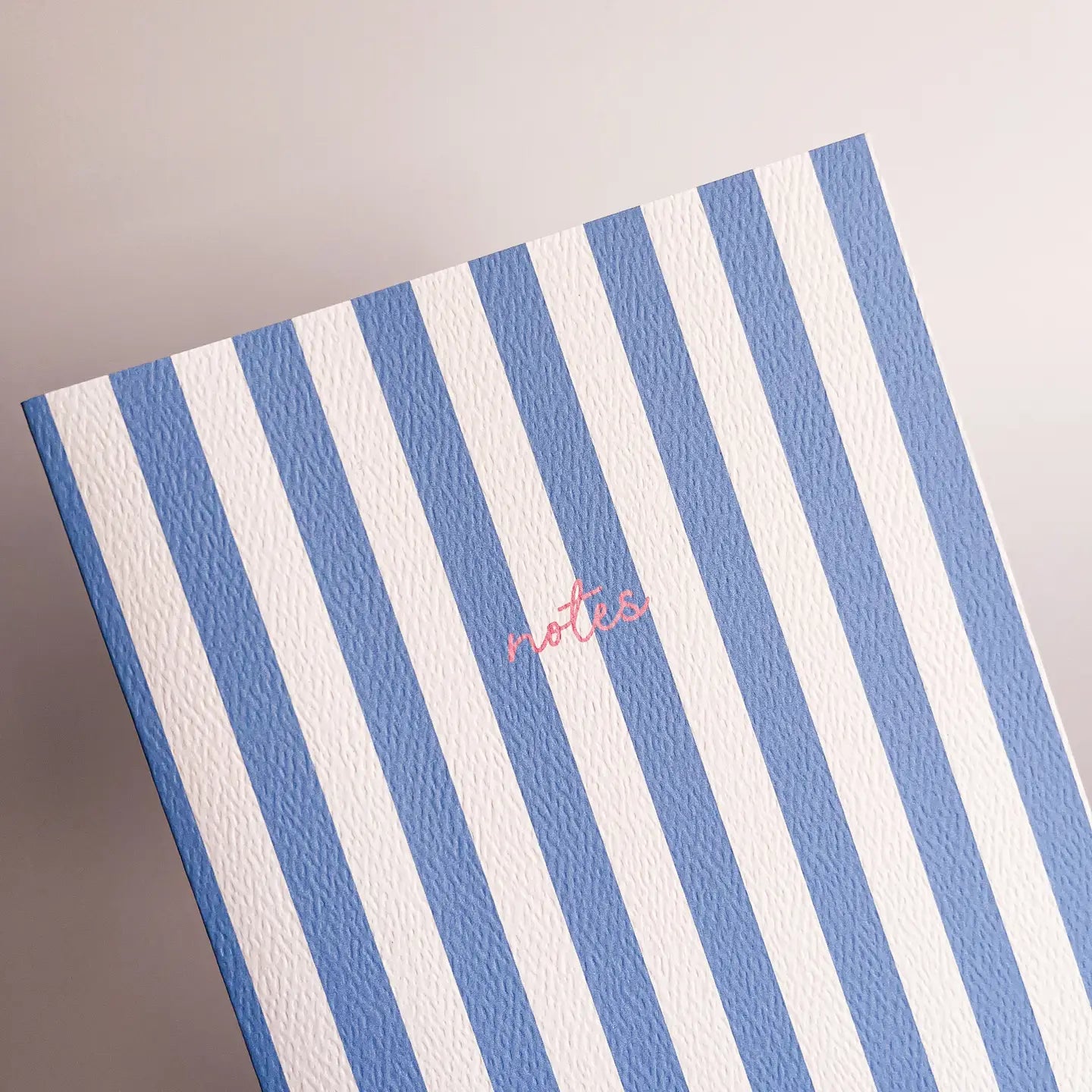 Blue Striped Notebook with Contrast Color