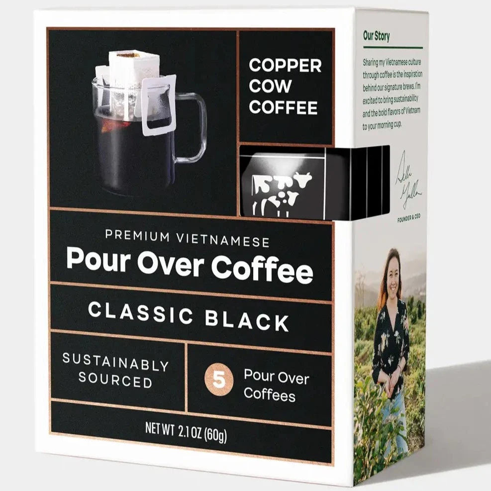 Black Vietnamese Coffee Pour Over Set (5-pack)
