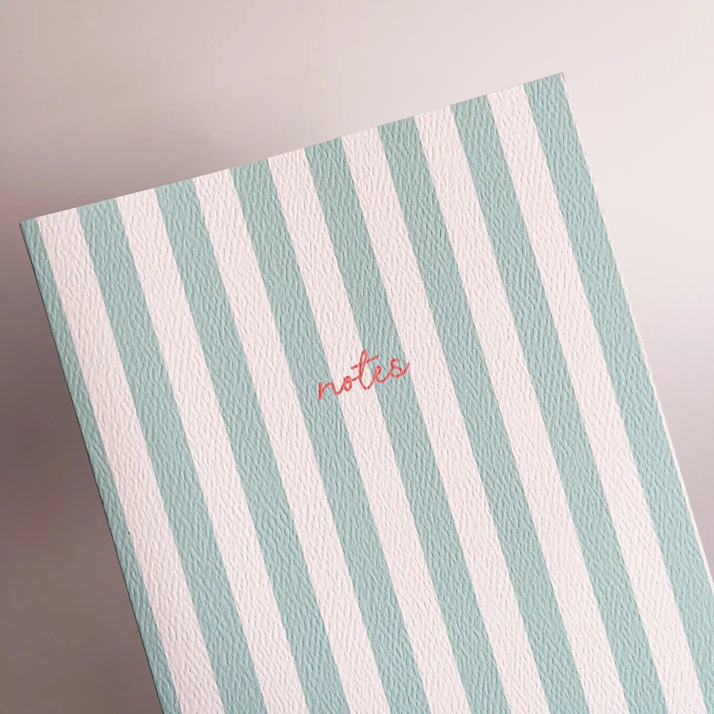 Mint Striped Notebook with Contrast Color