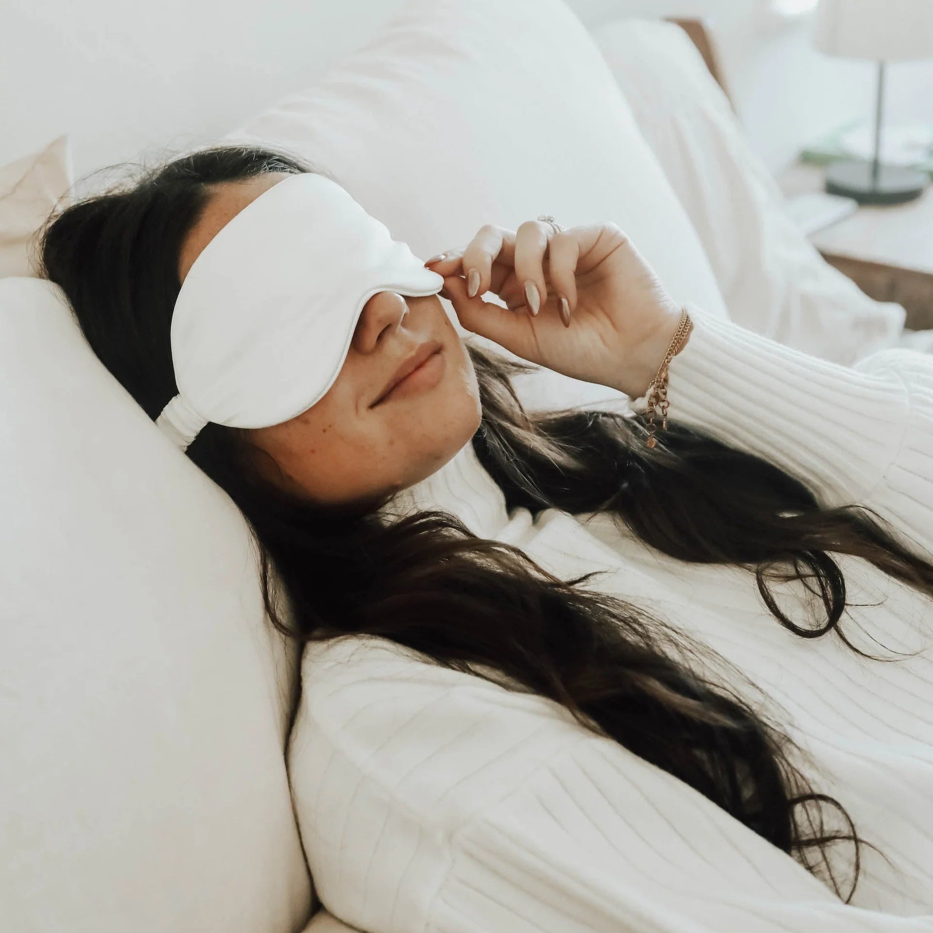 Ivory Silk Sleep Mask