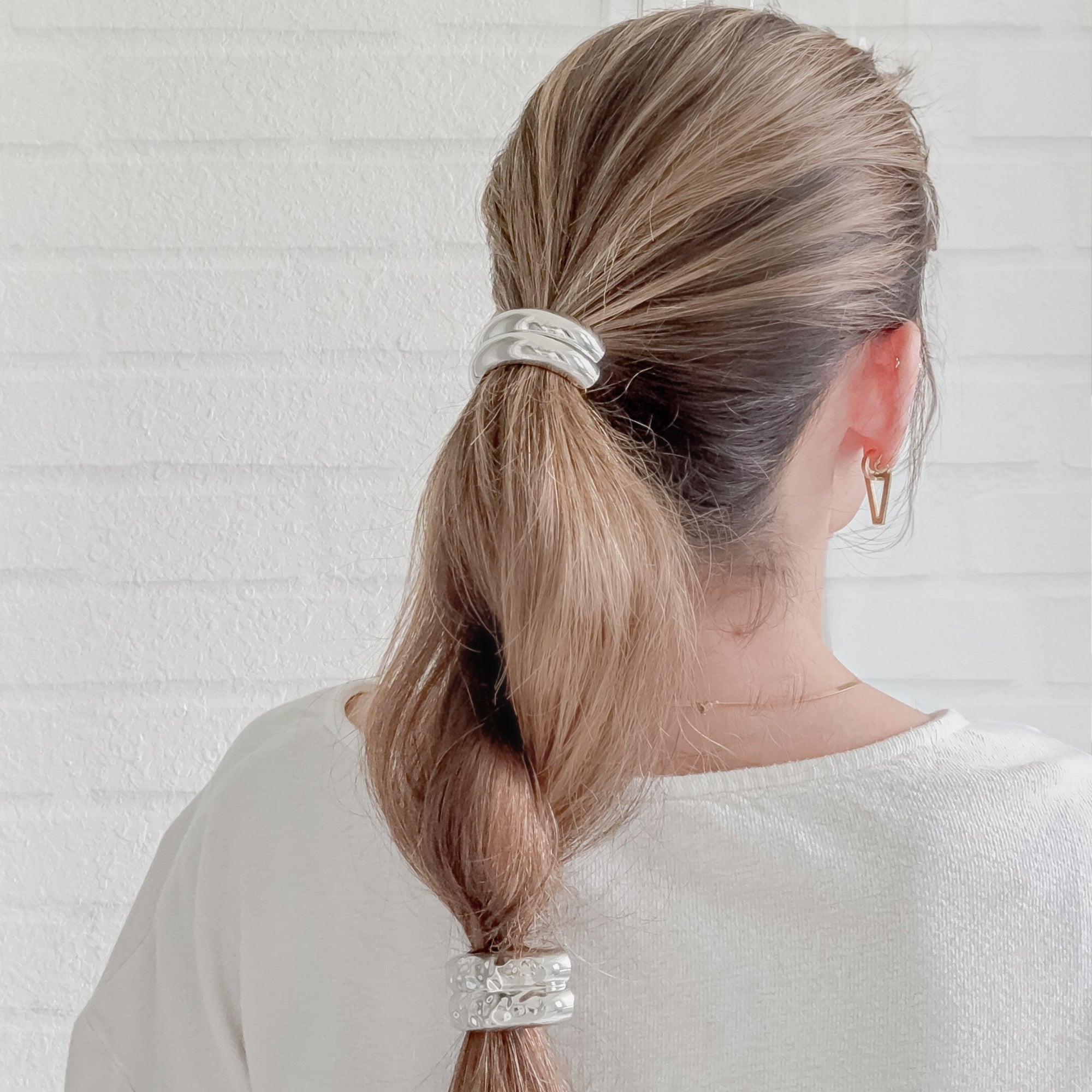 Silver Hair Tie Cuff
