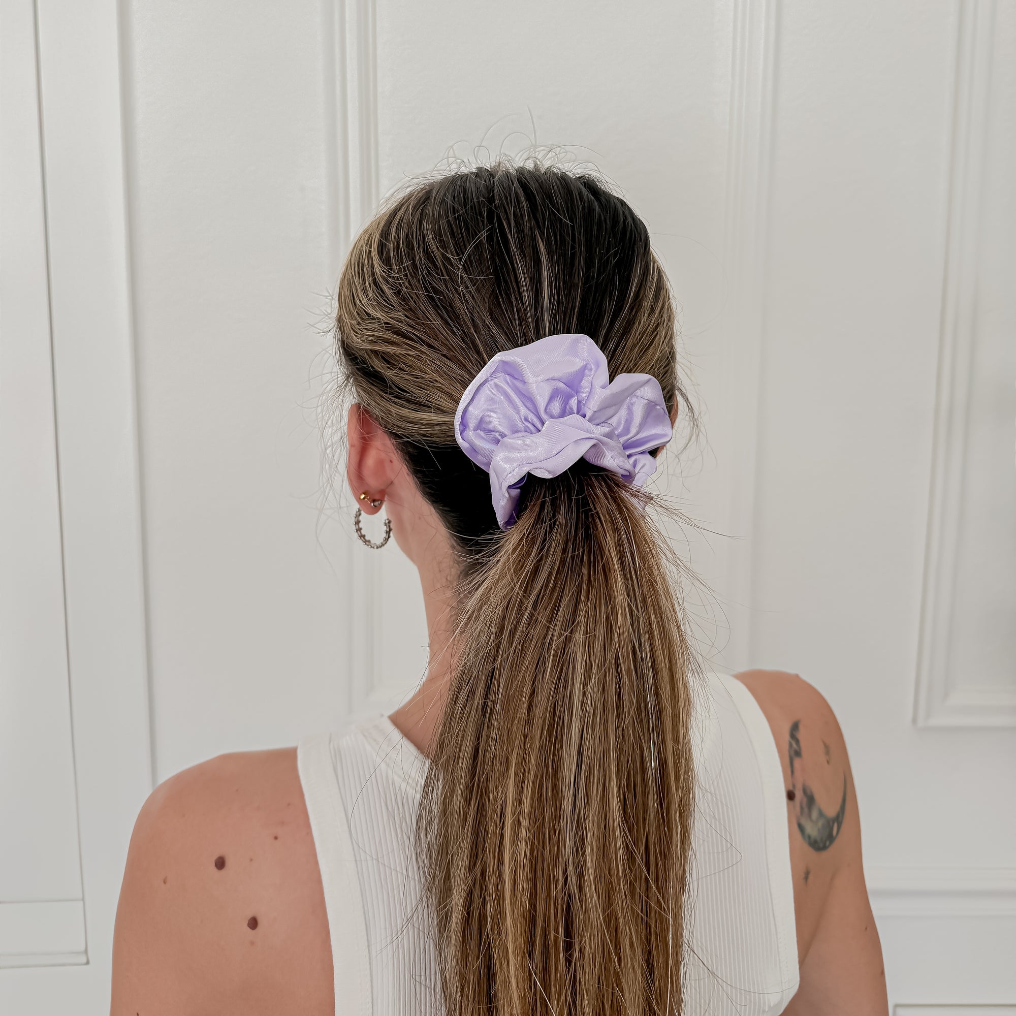 Purple Silk Scrunchie