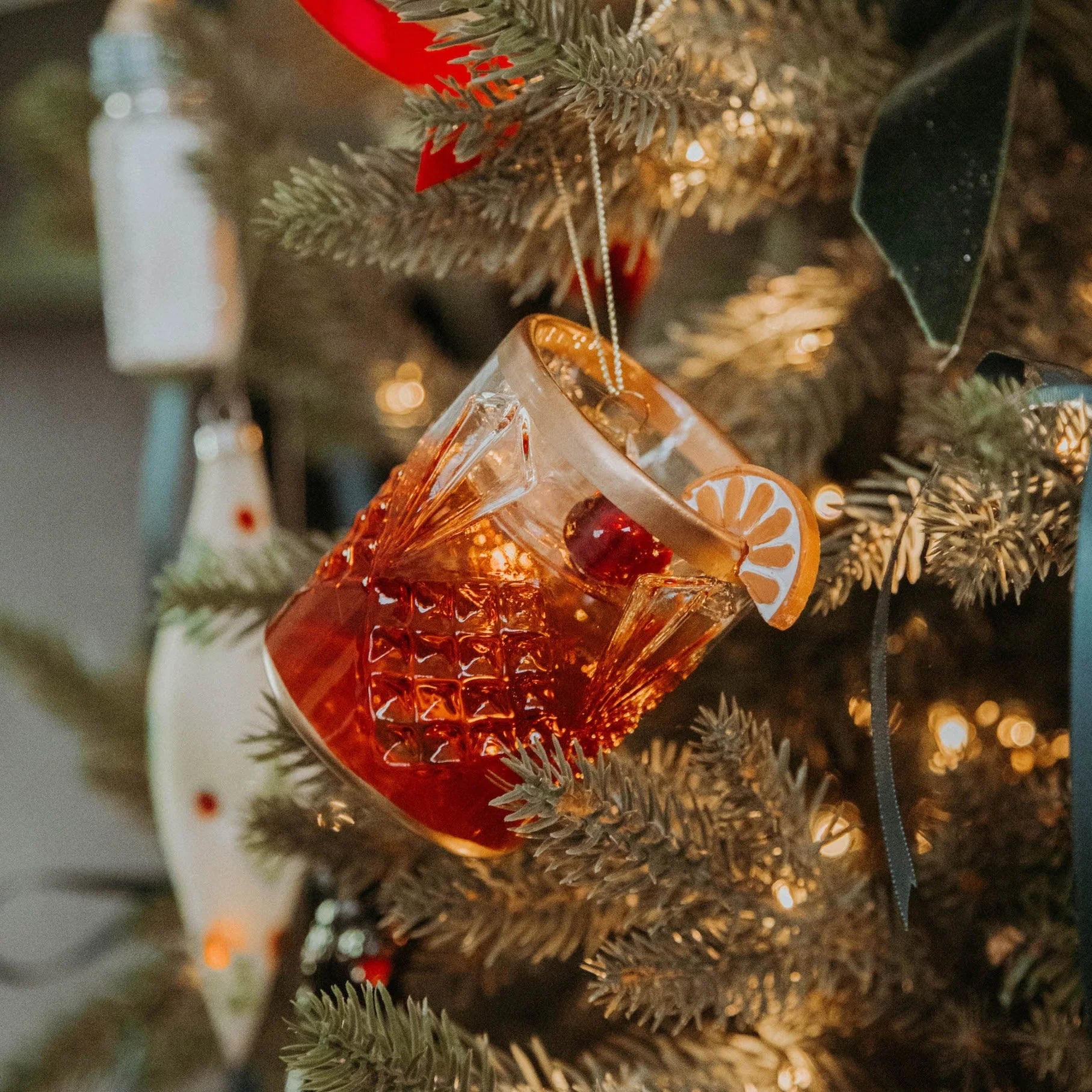Old Fashioned Cocktail Ornament