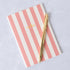 Pink Striped Notebook with Contrast Color