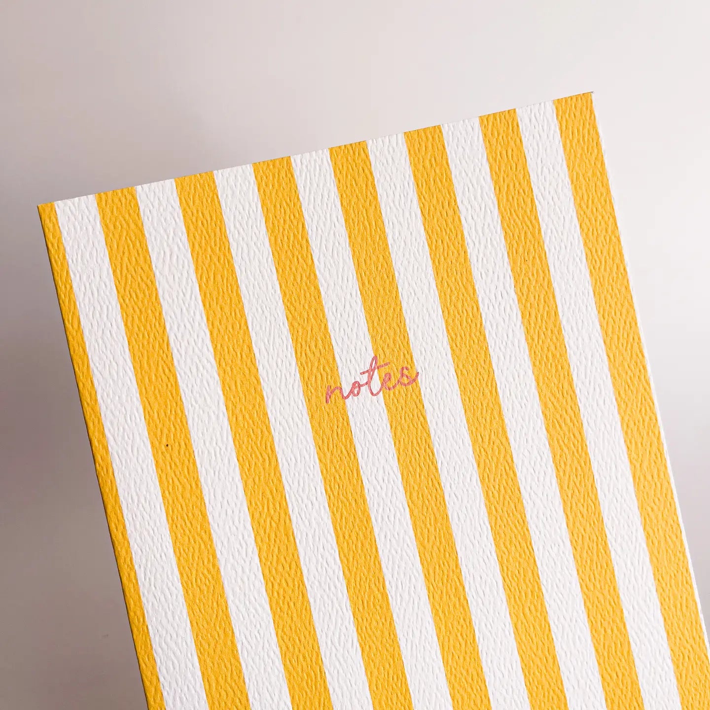 Yellow Striped Notebook with Contrast Color