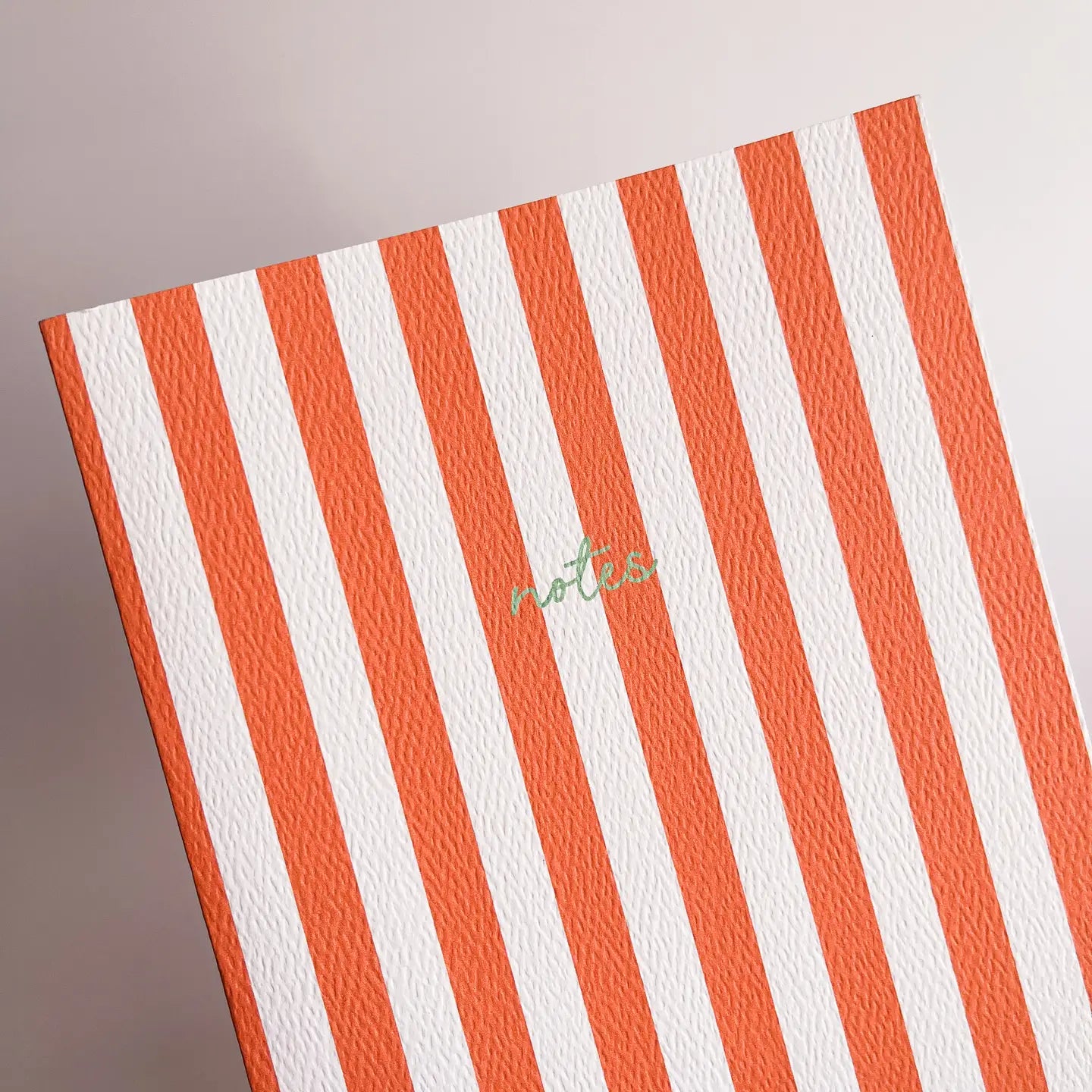 Orange Striped Notebook with Contrast Color