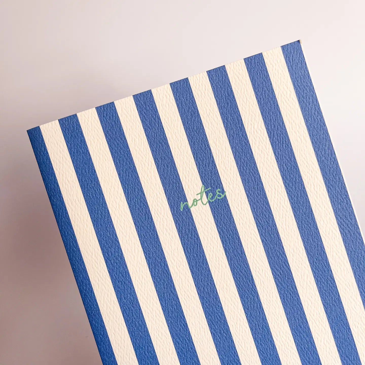 Navy Striped Notebook with Contrast Color