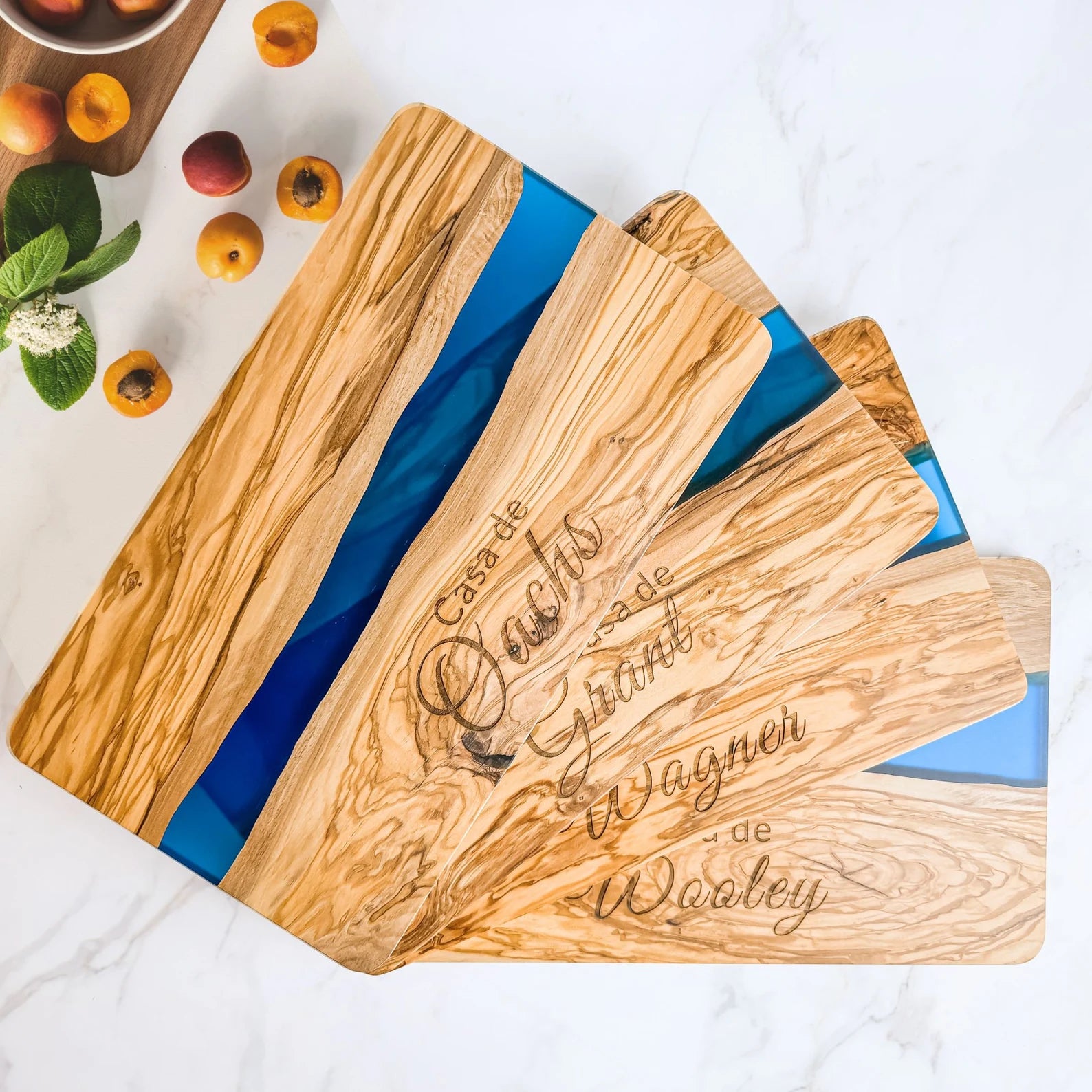 custom resin cutting board engraved