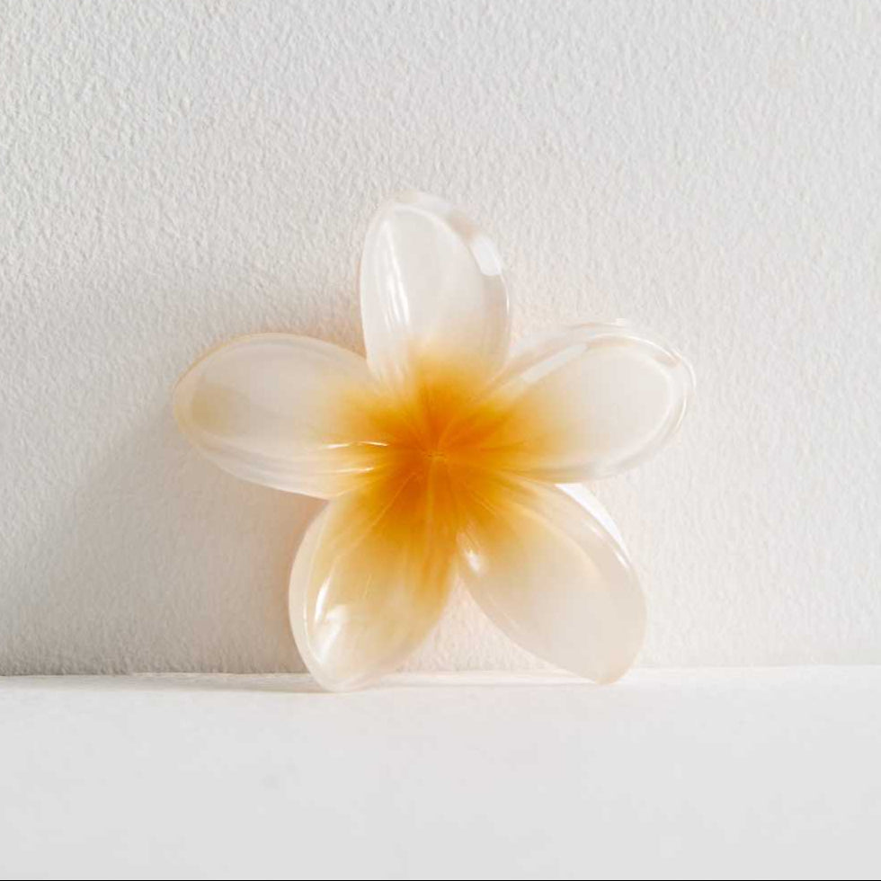 Yellow Maui flower Hair Clips